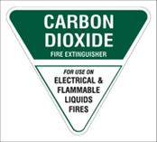 Carbon Dioxide Extinguisher Identification Sign 